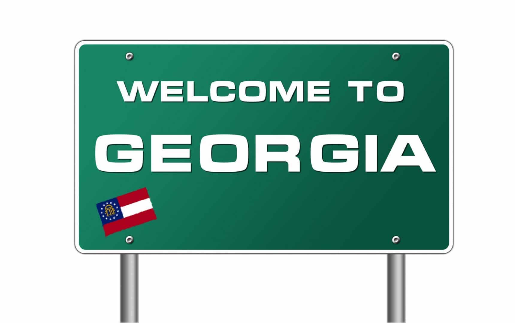 welcome to Georgia state sign