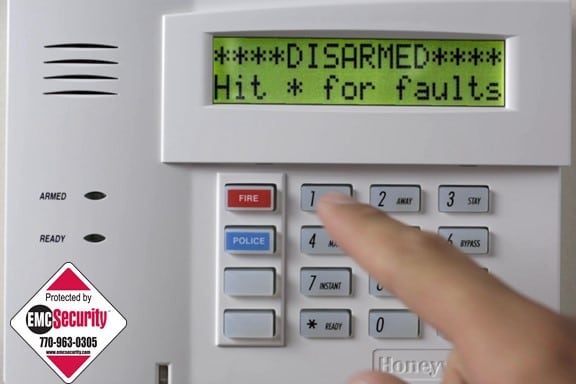 keypad for a home security system