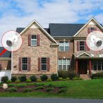 a house with security cameras