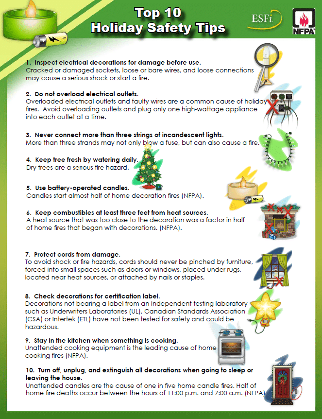 top 10 holiday safety tips