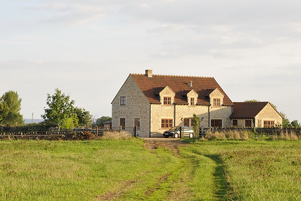 a house in a rural area